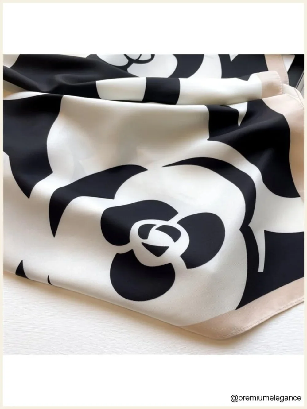 Silk Like Square Head Scarf Large 35in Hair Wrap Twill Weave Bandana